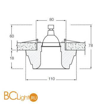 Встраиваемый светильник Donolux DL210G/3 - Схема