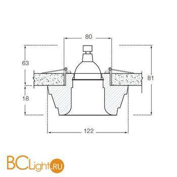 Встраиваемый светильник Donolux DL211G/6 - Схема