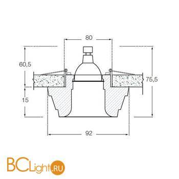Встраиваемый светильник Donolux DL212G - Схема