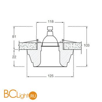 Встраиваемый светильник Donolux DL216G/3 - Схема
