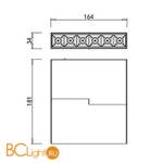 Светодиодный светильник для магнитного шинопровода Donolux Eye turn DL18786/06M Black 4000K - Схема