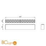 Светодиодный светильник для магнитного шинопровода Donolux Eye DL18781/12M Black 4000K - Схема