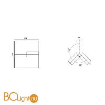 Накладной светодиодный светильник Donolux Eye DL18786/06C Black - Схема