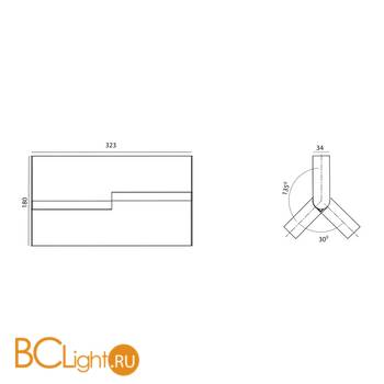 Накладной светодиодный светильник Donolux Eye DL18786/12C Black - Схема