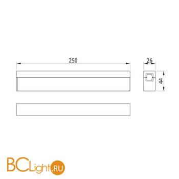 Модульный светодиодный светильник Donolux Line DL20237M10W1 Black - Схема