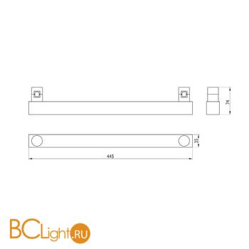 Модульный светодиодный светильник Donolux Line DL20238M15W1 Black - Схема