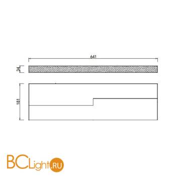 Светодиодный светильник для магнитного шинопровода Donolux Line DL18787/Black 20W 4000K - Схема