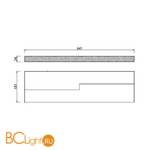 Светодиодный светильник для магнитного шинопровода Donolux Line DL18787/Black 20W 4000K - Схема