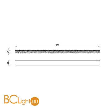 Светодиодный светильник для магнитного шинопровода Donolux Line DL18785/Black 30W 4000K - Схема