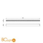 Светодиодный светильник для магнитного шинопровода Donolux Line DL18785/Black 30W 4000K - Схема