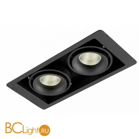 Встраиваемый спот (точечный светильник) Donolux DL18615/02WW-SQ Shiny black/Black