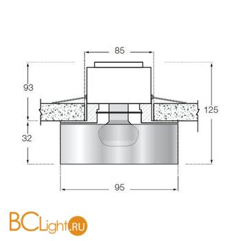 Встраиваемый светильник Donolux N1516/1-WH - Схема