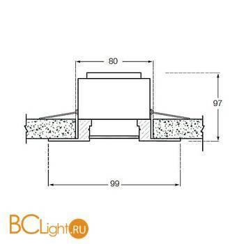 Встраиваемый светильник Donolux N1519/WH - Схема