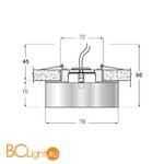 Встраиваемый светильник Donolux N1520-WH - Схема