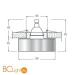 Встраиваемый светильник Donolux SN1522-M/Clear - Схема