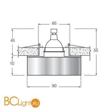 Встраиваемый светильник Donolux N1522-M/Clear - Схема