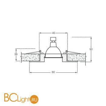 Встраиваемый светильник Donolux N1537-S/Glas - Схема