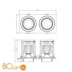 Встраиваемый спот (точечный светильник) Donolux DL18621/02SQ Black Dim - Схема