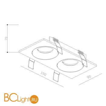Встраиваемый спот (точечный светильник) Donolux DL18412/02TSQ White - Схема