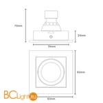 Встраиваемый светильник Donolux Skelin DL20174SQ1B - Схема