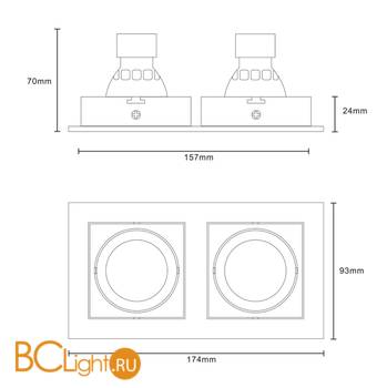 Встраиваемый светильник Donolux Skelin DL20174SQ2B - Схема