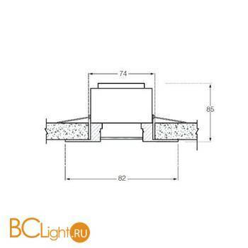 Встраиваемый светильник Donolux SN1518-GAB - Схема