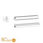 Шинопровод магнитный встраиваемый Donolux SPACE-Track system DLT2500InW 2,5м белый, без заглушек, без провода - Схема