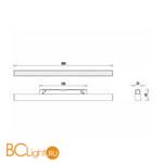 Трековый светильник для магнитного шинопровода Donolux SPACE-Track system Line DL20293NW16W 16W 4000K 640Lm белый - Схема