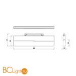 Трековый светильник для магнитного шинопровода Donolux SPACE-Track system Line Turn DL20294NW16W 16W 4000K 640Lm белый - Схема