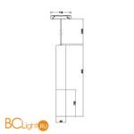 Подвесной трековый светильник для магнитного шинопровода Donolux SPACE-Track system Tandem DL20298WW5WS 5W 3000K 341Lm - Схема