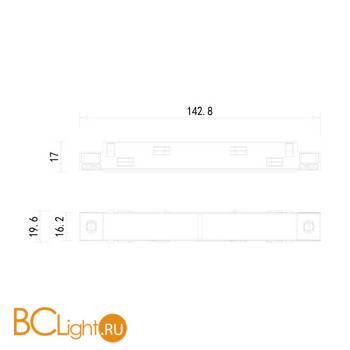 Токопроводящий прямой соединитель для подвесного/накладного/встраиваемого шинопровода Сonnector 180 B - Схема