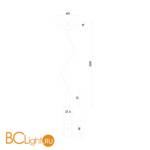 Комплект подвесной для шинопровода Donolux SPACE-Track system, 2 шт. Suspension kit CB черный - Схема