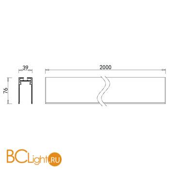 Магнитный шинопровод Donolux DLM002/White 2м белый - Схема