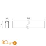 Магнитный шинопровод Donolux DLM002/White 2м белый - Схема