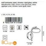 Бра Eglo Aleandro 91754 - Схема