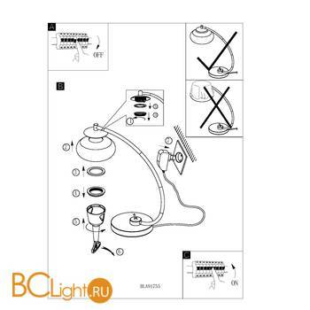 Настольная лампа Eglo Aleandro 91755 - Схема