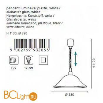 Подвесной светильник Eglo Alessandra 1 93205 - Схема