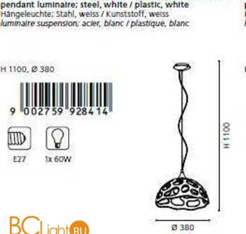 Подвесной светильник Eglo Anzino 92841 - Схема