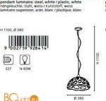Подвесной светильник Eglo Anzino 92841 - Схема