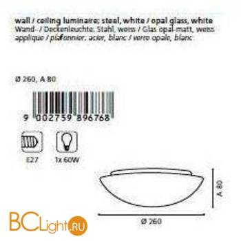 Настенно-потолочный светильник Eglo Bari1 89676 - Схема
