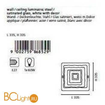 Настенно-потолочный светильник Eglo Borgo1 86852 - Схема