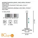 Подвесной светильник Eglo Brenda 87055 - Схема