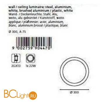 Настенно-потолочный светильник Eglo Carpi 90447 - Схема