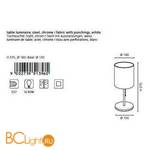 Настольная лампа Eglo Chicco 1 91396 - Схема