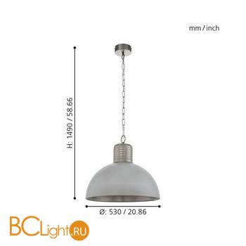 Подвесной светильник Eglo Coldridge 49105 - Схема