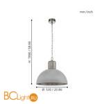 Подвесной светильник Eglo Coldridge 49105 - Схема