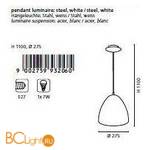 Подвесной светильник Eglo Coretto1 93206 - Схема