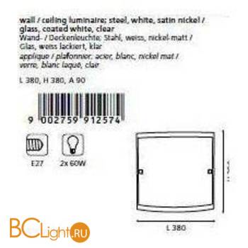 Настенно-потолочный светильник Eglo Corriente 91257 - Схема