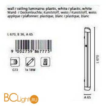 Настенно-потолочный светильник Eglo Enja8 86777 - Схема