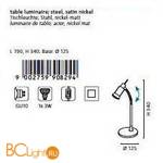 Настольная лампа Eglo Eridan 90829 - Схема